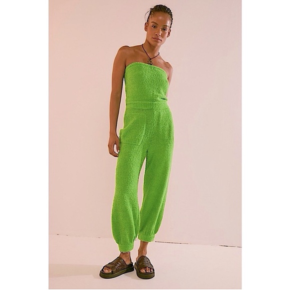 Free People Pants - Free People FP Beach Claire Terry Strapless One-Piece Jumpsuit - NWOT